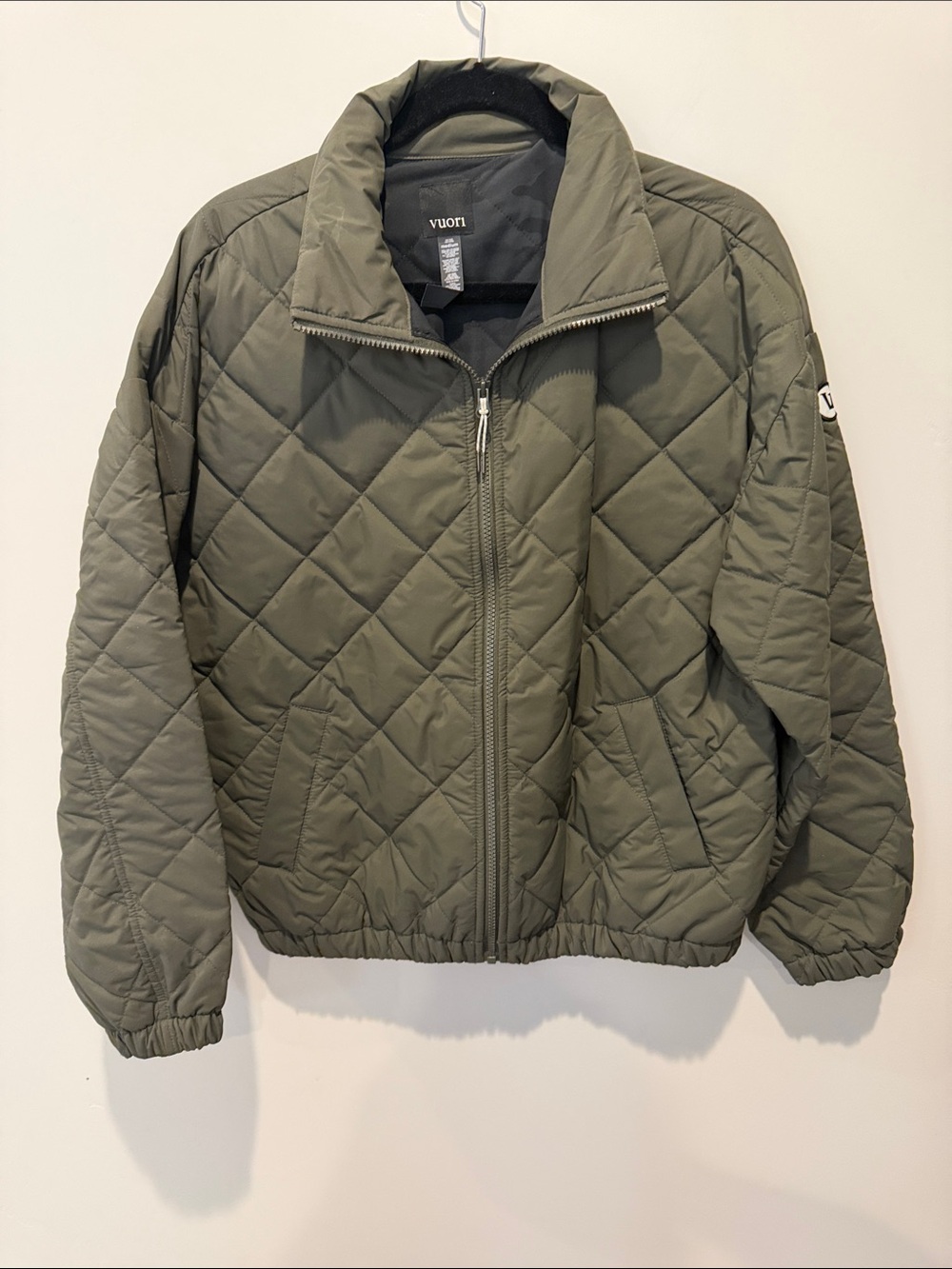 Women's Vuori Quilted Puffer Jacket in Olive Green